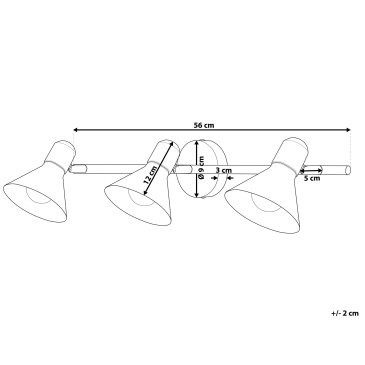 Lampa ścienna biała/srebrna MERSEY III