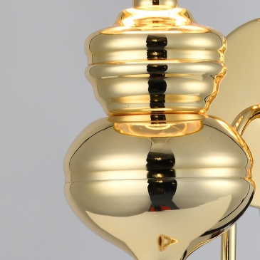 Lampa ścienna queen złoto czarna 18 cm