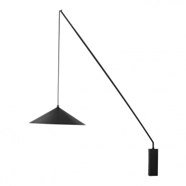 Lampa ścienna swing czarna 151 cm