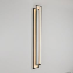 Lampa ścienna symmetry-200 led czarna 200 cm