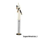 Lampa stojąca 180cm Step into design Golden Pipe 3 złoto-czarna