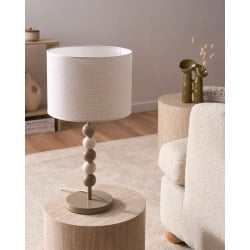 Lampa stołowa LOKY Metal Biały/ beżowy