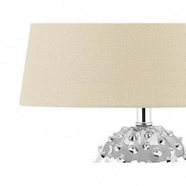 Lampa stołowa srebrna/czarna 43 cm VELISE