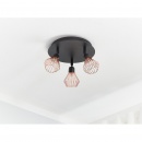 Lampa sufitowa 3-punktowa metalowa miedziana VOLGA