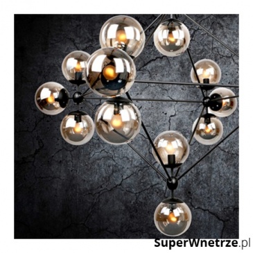 Lampa wisząca 110cm Step into design Astrifero bursztynowo-czarna