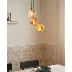 Lampa wisząca 3-punktowa TSHUAPA Szkło Kolorowy