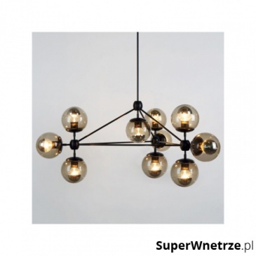 Lampa wisząca 91cm Step into design Astrifero bursztynowo-czarna