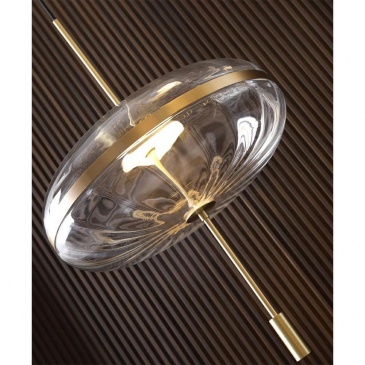 Lampa wisząca CHAPLIN 360 mosiądz - LED, szkło