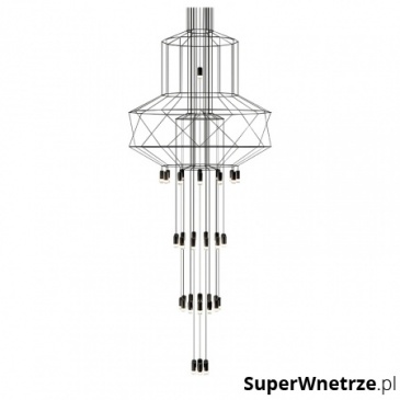 Lampa wisząca 200x90cm King Home Flusso czarna