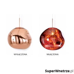 Lampa wisząca FUSION 30 miedziana - akryl