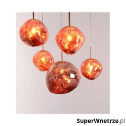 Lampa wisząca FUSION 30 miedziana - akryl