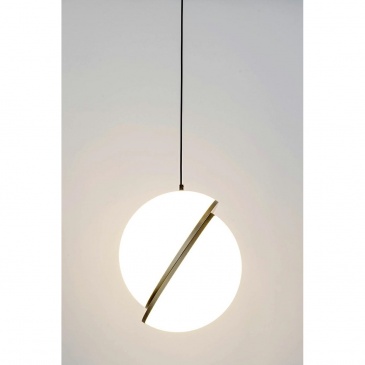 Lampa wisząca GLOBE 38 złota - LED, akryl, metal