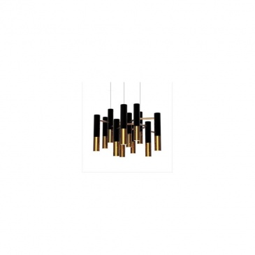 Lampa wisząca golden pipe-13 czarno złota 60 cm