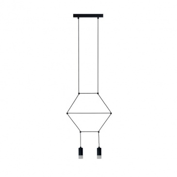 Lampa wisząca LINEA-2 czarna 35 cm