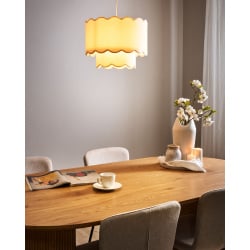 Lampa wisząca MECUMBURA Metal Biały/ beżowy