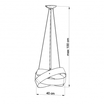 Lampa Wisząca MOBIUS Czarna