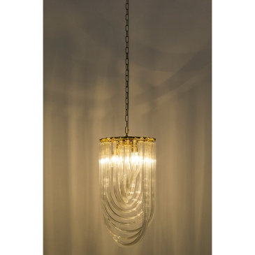 Lampa wisząca MURANO L złota - szkło, metal