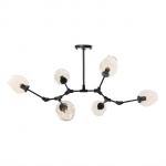 Lampa wisząca Step into design Modern Orchid-6 bursztynowo-czarna