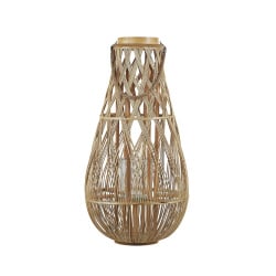 Lampion drewniany 77 cm jasny TONGA