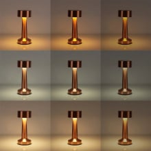 Lampka stołowa miedziana 21 LED 21 cm