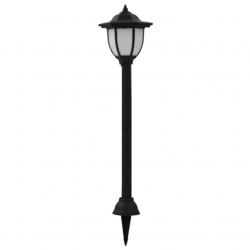 Lampy solarne do ogrodu, 6 szt., LED, czarne