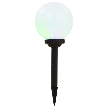 Lampy solarne do ogrodu, 6 szt., LED, kuliste, 20 cm, RGB