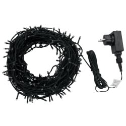 Łańcuch z 1000 lampek LED, 100 m, 8 efektów, IP44, ciepła biel