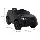 Land rover discovery sport dla dzieci czarny + pilot + wolny start + funkcja kołyski + mp3 led