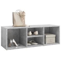 ławka z miejscem na buty, szarość betonu, 105x35x35 cm, płyta