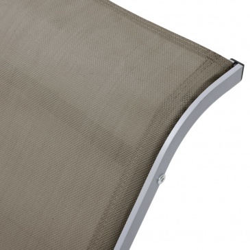 Leżak z tworzywa textilene i aluminium, taupe