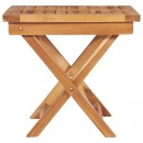 Leżak ze stolikiem, lite drewno tekowe