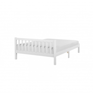 Łóżko drewniane 140 x 200 cm białe FLORAC