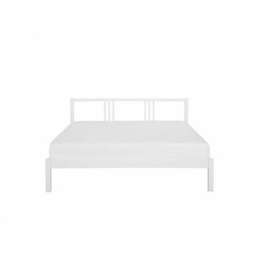 Łóżko drewniane 160 x 200 cm białe VANNES