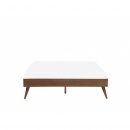 Łóżko drewniane 160 x 200 cm ciemne BERRIC