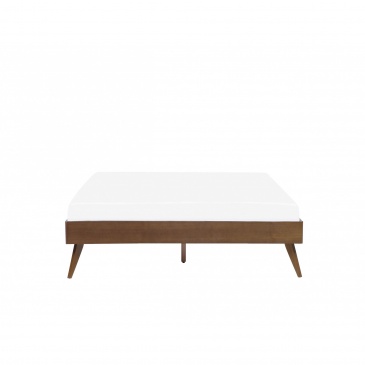 Łóżko drewniane 160 x 200 cm ciemne BERRIC