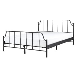 łóżko metal mauressac 140 x 200 cm czarny łóżko metal mauressac 140 x 200 cm czarny