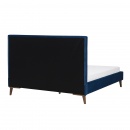Łóżko niebieskie tapicerowane 160 x 200 cm BAYONNE