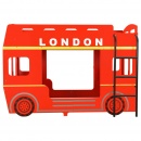 Łóżko piętrowe w kształcie autobusu z Londynu, MDF, 90x200 cm