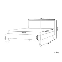 Łóżko Rattan MONPAZIER 160 x 200 cm Ciemnobrązowy