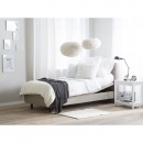 Łóżko regulowane tapicerowane 80 x 200 cm beżowe DUKE