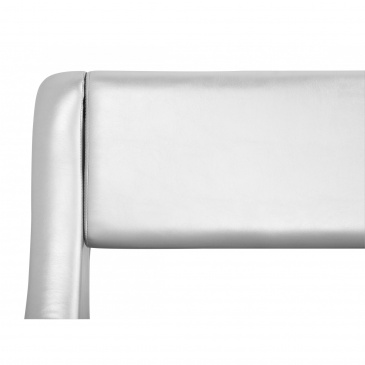 Łóżko srebrne skóra ekologiczna podnoszony pojemnik 160 x 200 cm AVIGNON