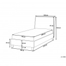 Łóżko tapicerowane beżowe 90 x 200 cm SENNEZ