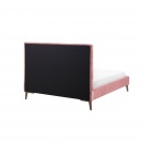 Łóżko welurowe 160 x 200 cm różowe BAYONNE
