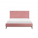 Łóżko welurowe 180 x 200 cm różowe BAYONNE