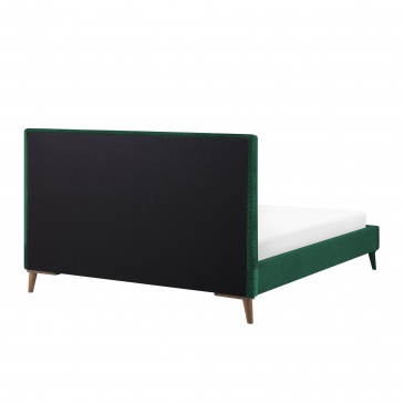 Łóżko welurowe 180 x 200 cm zielone BAYONNE
