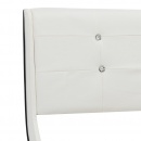 Łóżko z materacem, białe, sztuczna skóra, 160 x 200 cm
