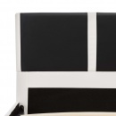 Łóżko z materacem, czarno-białe, ekoskóra, 120 x 200 cm