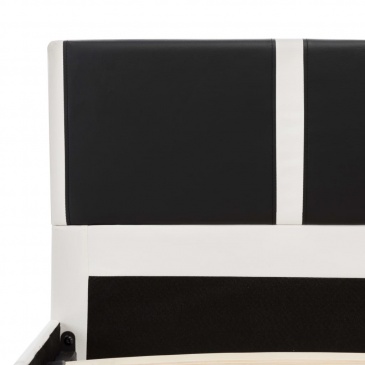 Łóżko z materacem memory, sztuczna skóra, 140 x 200 cm