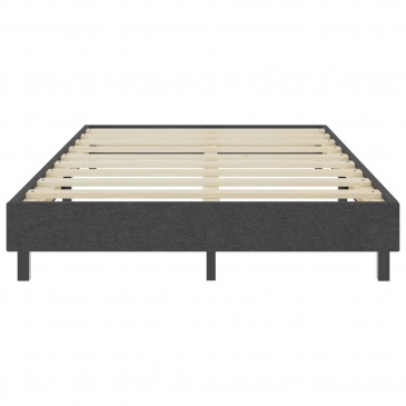 Łóżko z materacem sprężynowym, ciemnoszare, tkanina, 120x200 cm