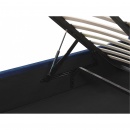 Łóżko z pojemnikiem welurowe 160 x 200 cm ciemnoniebieskie LANDES
